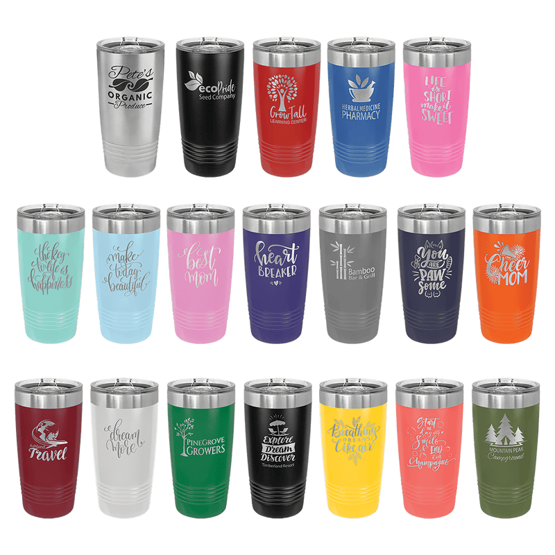 Polar Camel 20 oz. Vacuum Insulated Tumbler with Slider Lid - AndersonTrophy.com