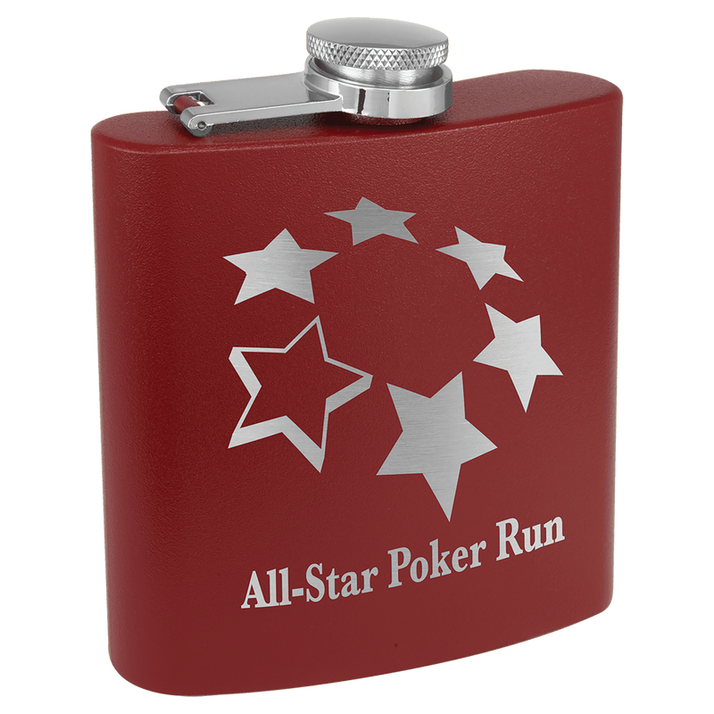Powder Coated 6 oz. Stainless Steel Flask - AndersonTrophy.com