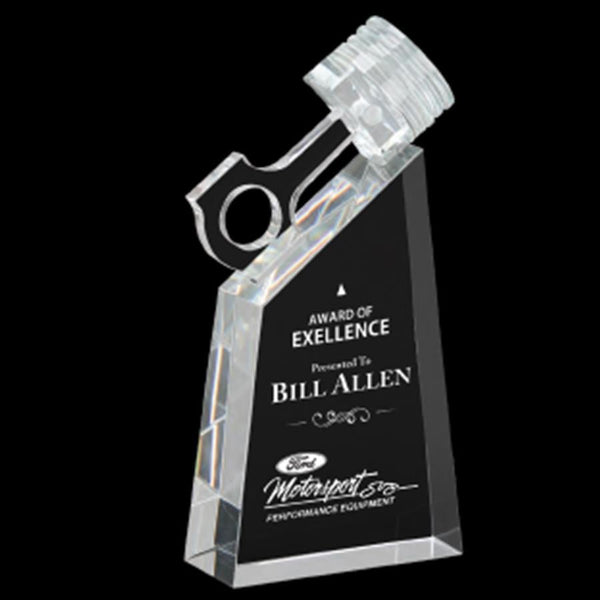 Power Piston Crystal Racing Award - AndersonTrophy.com