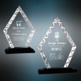 Premier Black Accent Diamond Glass Award - AndersonTrophy.com