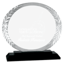 Premier Black Accent Oval Glass Award - AndersonTrophy.com