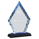 Premier Blue Accent Diamond Glass Award - AndersonTrophy.com