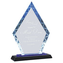 Premier Blue Accent Diamond Glass Award - AndersonTrophy.com