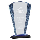 Premier Blue Accent Fan Glass Award - AndersonTrophy.com