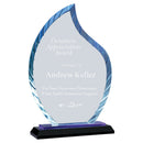 Premier Blue Accent Flame Glass Award - AndersonTrophy.com