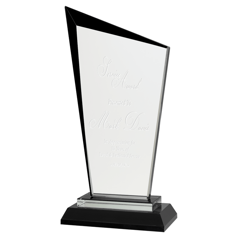 Premier Razor Glass Award - Black - AndersonTrophy.com