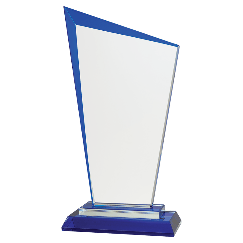 Premier Razor Glass Award - Blue - AndersonTrophy.com