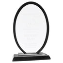 Premier Regal Oval Glass Award - Black - AndersonTrophy.com