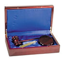 Premium Gavel Set - Rosewood Piano Finish - AndersonTrophy.com