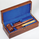 Premium Gavel Set - Walnut Piano Finish - AndersonTrophy.com