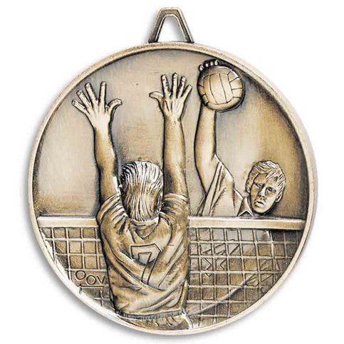 Premium Relief Series Volleyball Medal - AndersonTrophy.com