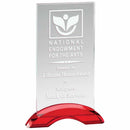 Promo Rectangle Red Arch Glass Award - AndersonTrophy.com