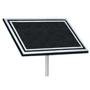 Quick Turn Cast Aluminum Plaque - Silver/Black with Stake Mount - AndersonTrophy.com