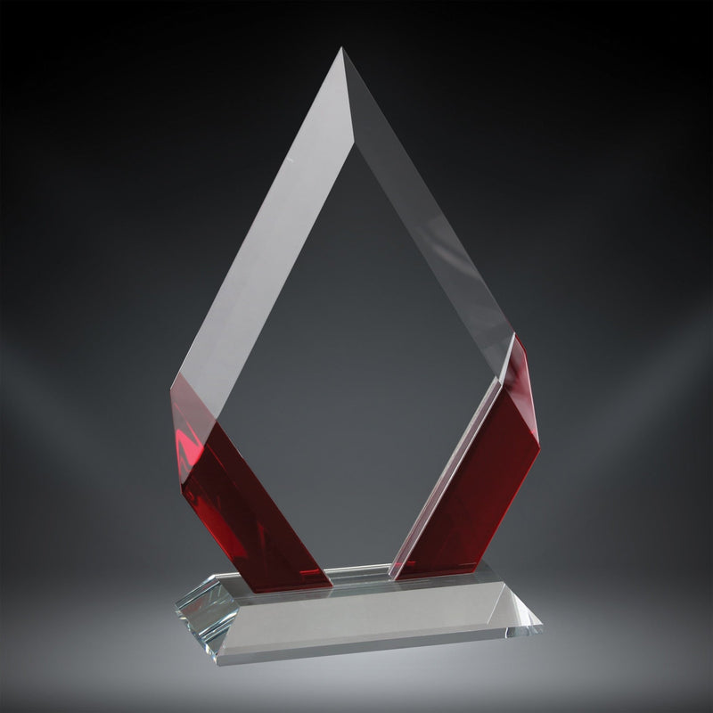 Red Cambridge Glass Award - AndersonTrophy.com