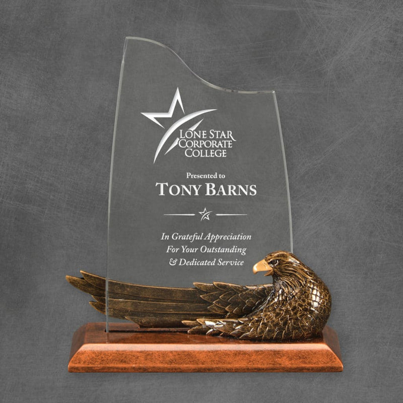 Resin Eagle Wave Acrylic Corporate Award - AndersonTrophy.com