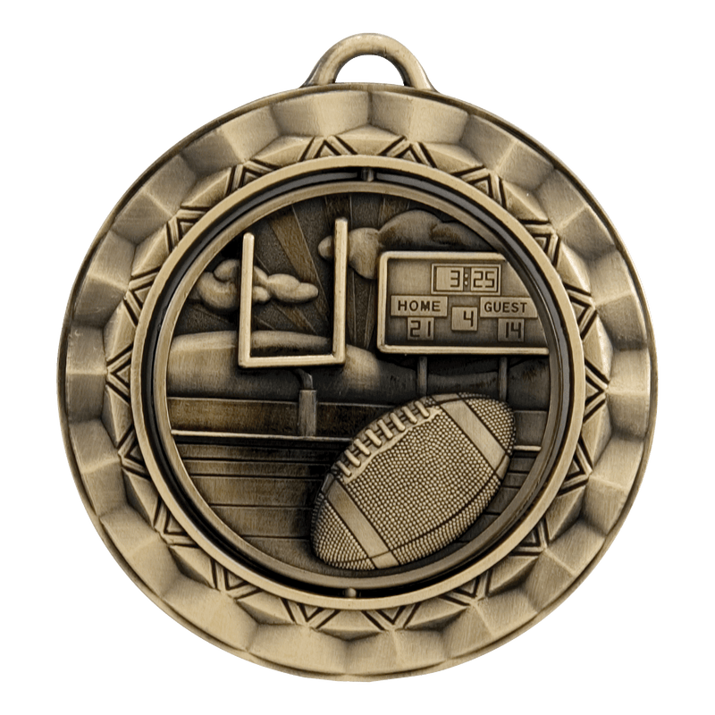 Ripple Spinner Series Football Medals - AndersonTrophy.com