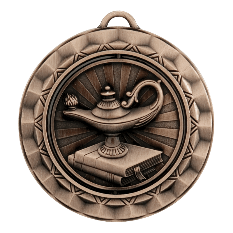 Ripple Spinner Series Lamp of Knowledge Medals - AndersonTrophy.com