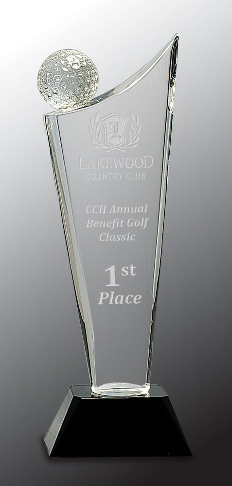 Rising Peak Crystal Golf Award - AndersonTrophy.com