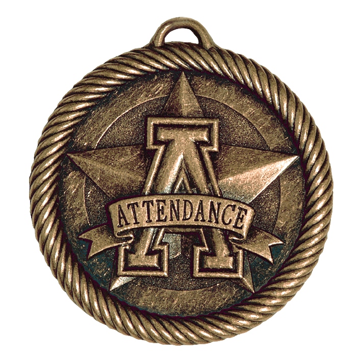 Rope Wreath Attendance Themed Medals - AndersonTrophy.com