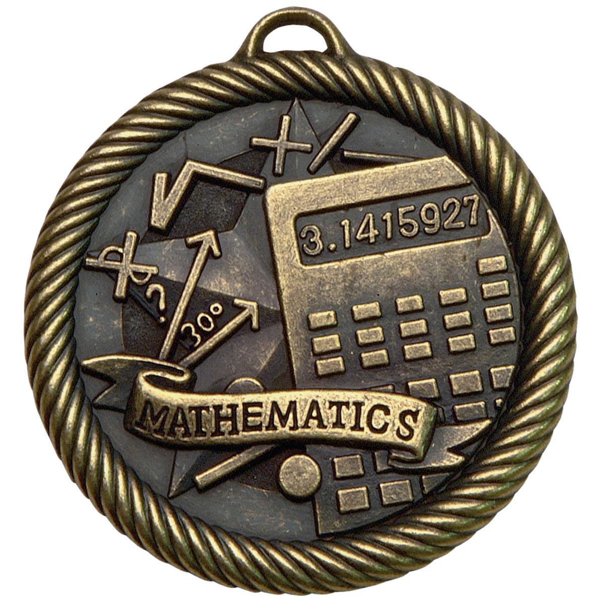 Rope Wreath Series Math Themed Medal