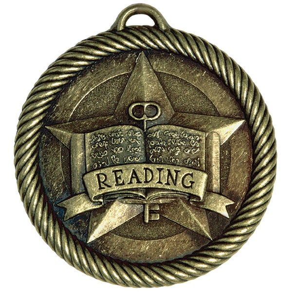 Rope Wreath Reading Themed Medals - AndersonTrophy.com