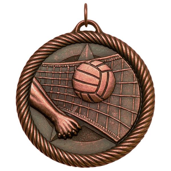 Rope Wreath Volleyball Themed Medals - AndersonTrophy.com