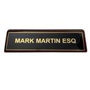 Rosewood Piano Finish Name Wedge - Black to Gold Laser Plate - AndersonTrophy.com