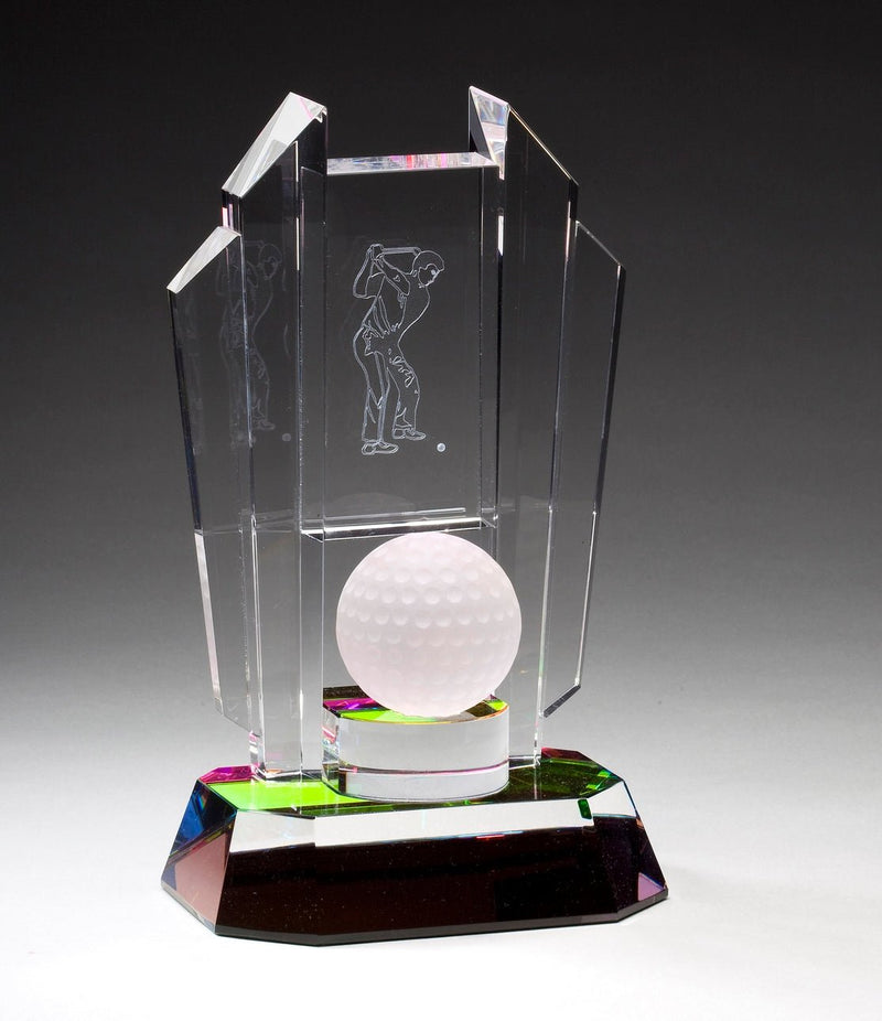 Sherwood Tower Crystal Golf Award - AndersonTrophy.com