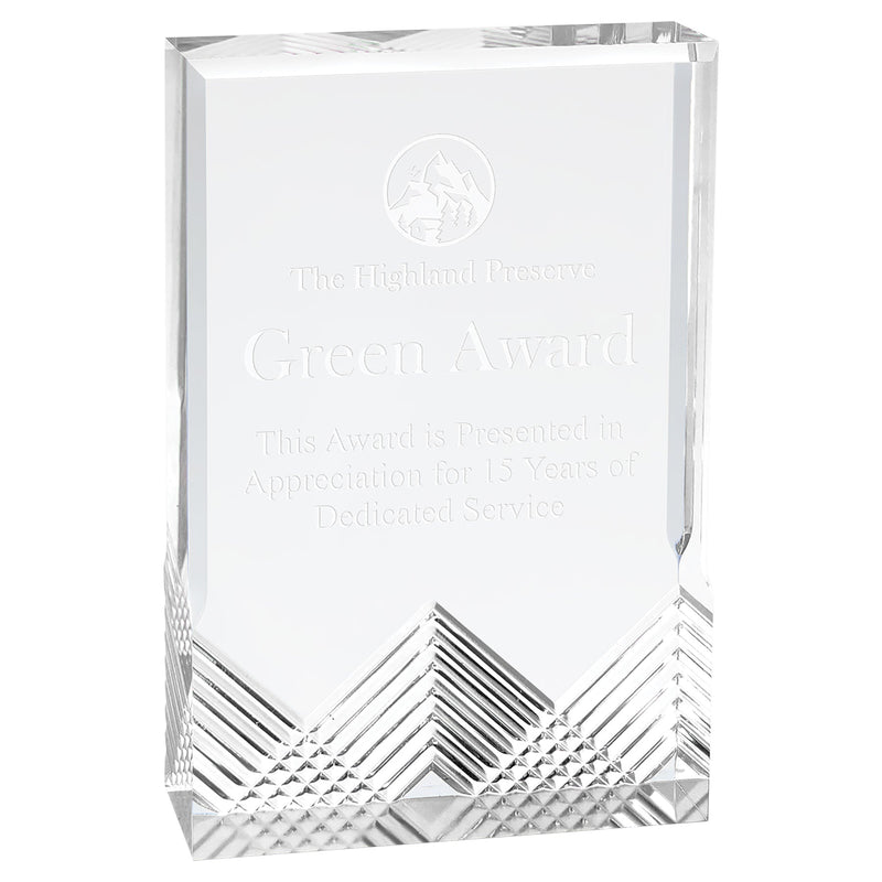 Silver Apex Mirage Series Acrylic Award - AndersonTrophy.com