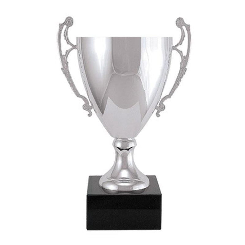 Silver Champion Trophy Cup on Black Marble Base - AndersonTrophy.com