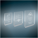 Silver Freestanding Color Wedge Series Acrylic Award - AndersonTrophy.com