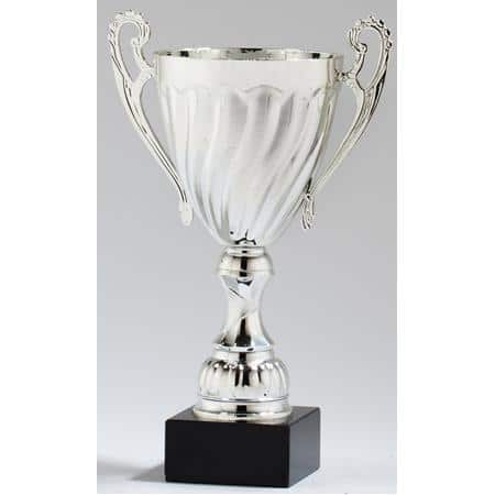 Silver Orbit Trophy Cup on Black Marble Base - AndersonTrophy.com