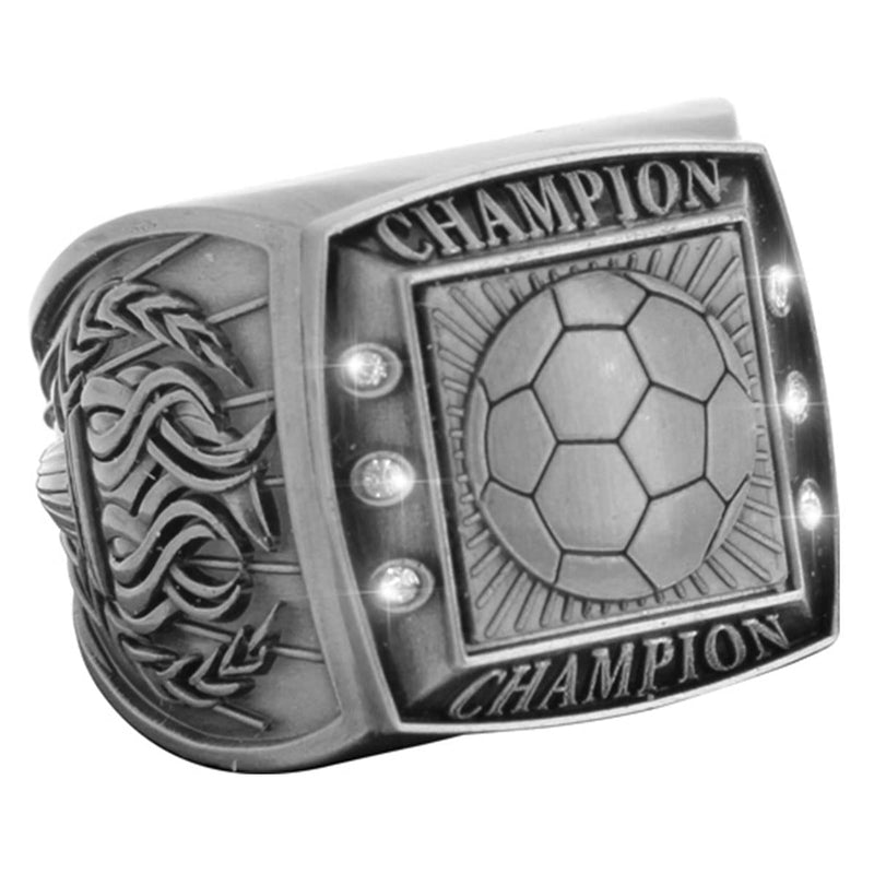 Soccer Champion Ring - Antique Finish - AndersonTrophy.com
