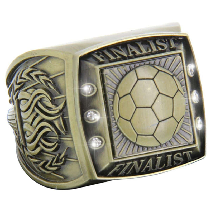 Soccer Finalist Ring - Antique Finish - AndersonTrophy.com