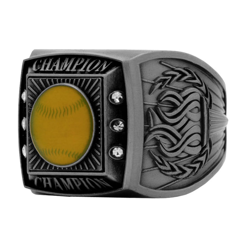 Softball Champion Ring - Antique Finish - AndersonTrophy.com