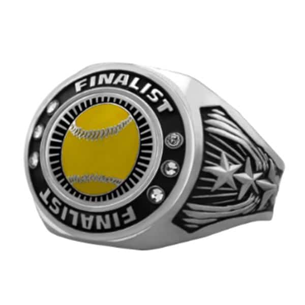 Softball Finalist Ring - Bright Finish - AndersonTrophy.com