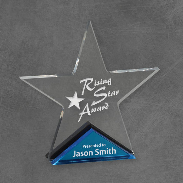 Spectra Star Acrylic Corporate Award - Blue - AndersonTrophy.com
