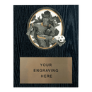 Sport Blaster Soccer Themed Plaque - Black Oak - AndersonTrophy.com
