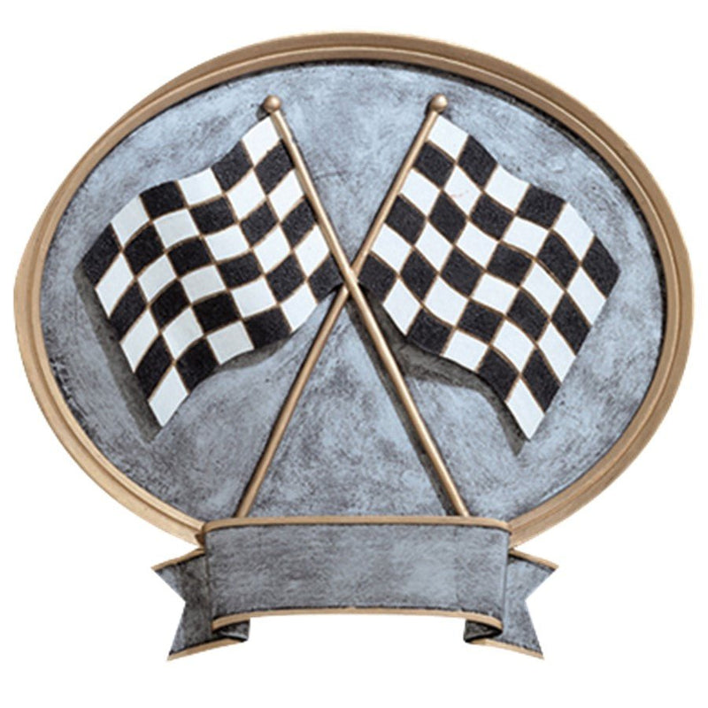 Sport Legend Racing Checkered Flag Resin - AndersonTrophy.com