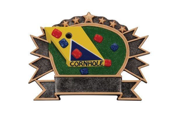 Sport Plate Series Cornhole Resin Award - AndersonTrophy.com