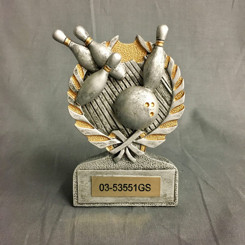 Sport Wreath Bowling Resin - AndersonTrophy.com