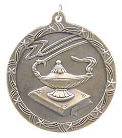 ST Lamp of Knowledge Themed Medal - AndersonTrophy.com