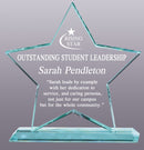 Standing Jade Star Glass Award - AndersonTrophy.com