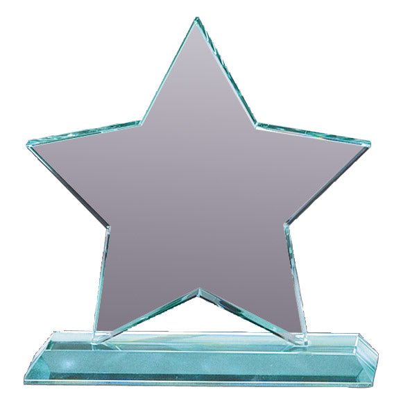 Standing Jade Star Glass Award - AndersonTrophy.com