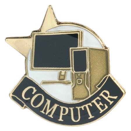 Star Computer Themed Pin - AndersonTrophy.com