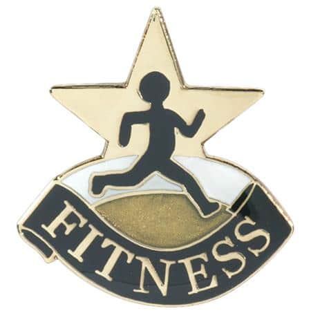 Star Fitness Themed Pin - AndersonTrophy.com