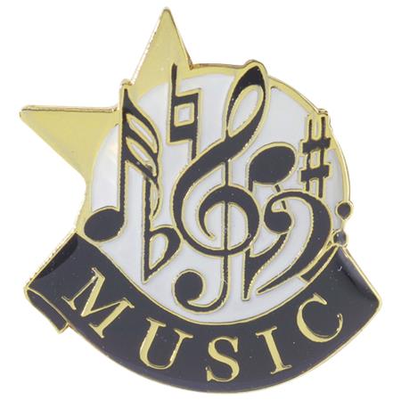 Star Music Themed Pin - AndersonTrophy.com