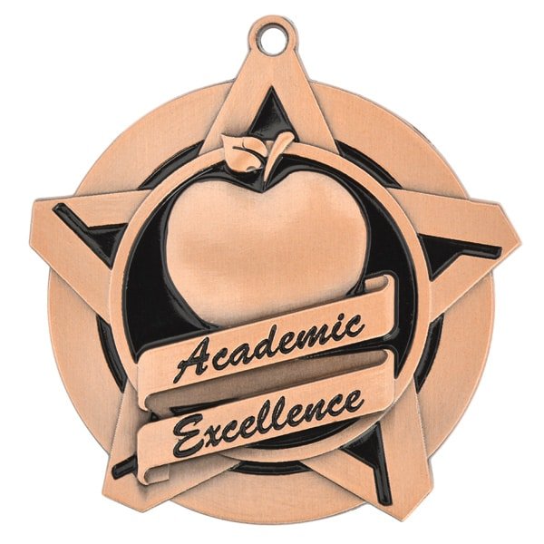 Super Star Academic Excellence Themed Medals - AndersonTrophy.com