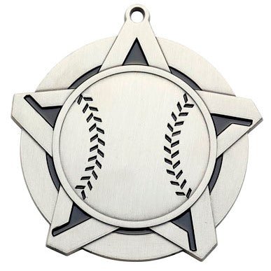 Super Star Baseball Themed Medal - AndersonTrophy.com