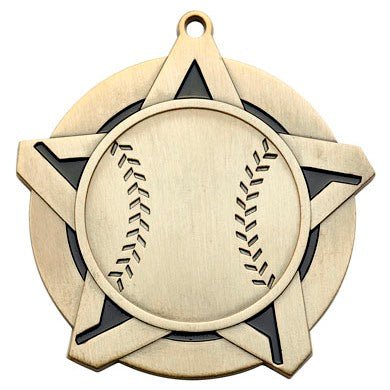 Super Star Baseball Themed Medal - AndersonTrophy.com